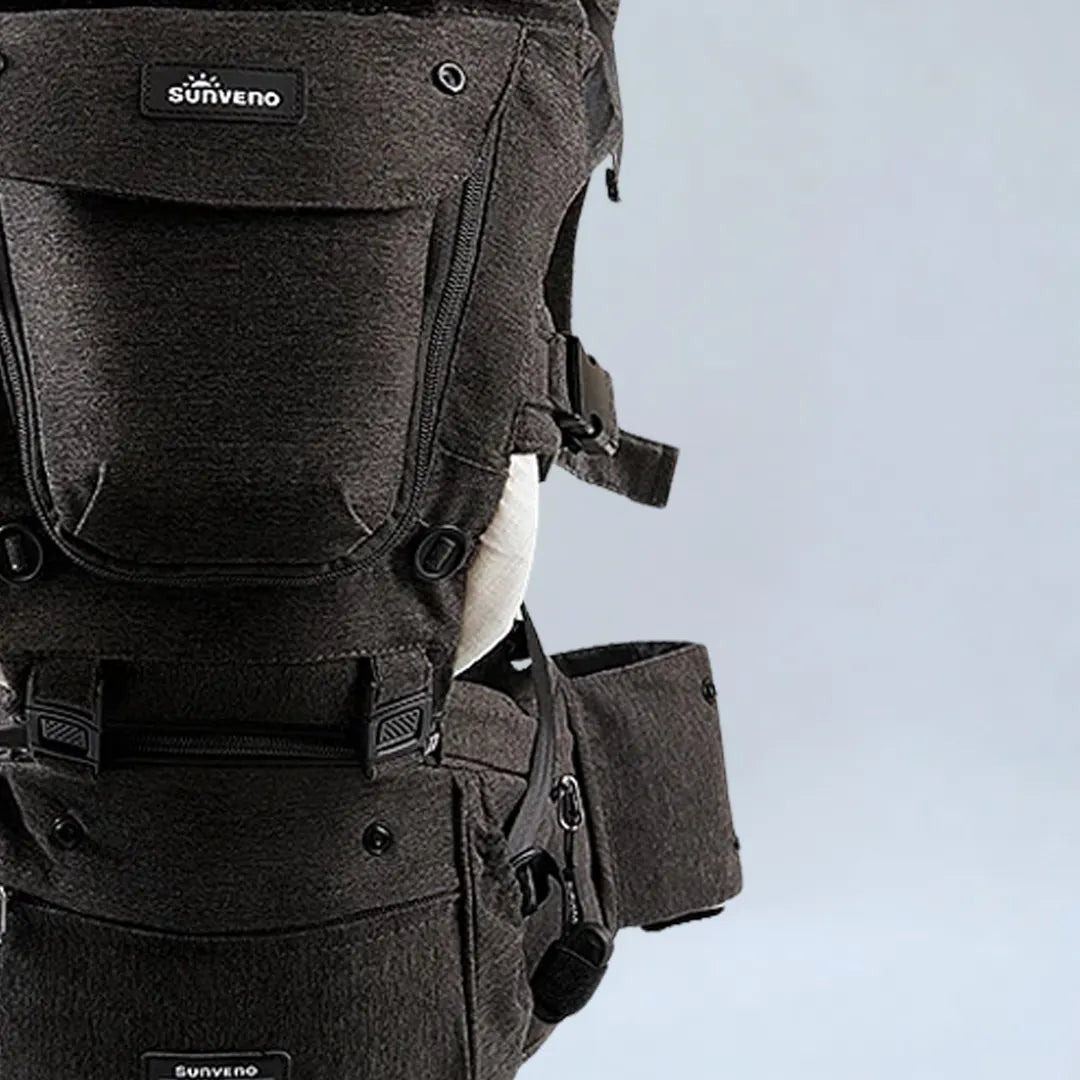 Porte-bébé avec assise Sunveno – 3 en 1, résistant aux taches et à la saleté