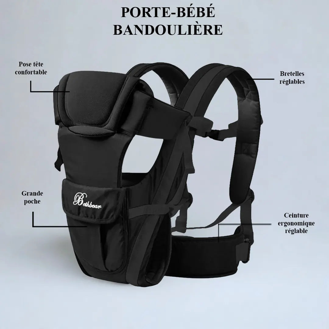 Porte-bébé en bandoulière – réglable pour nouveau-né et les tout petits