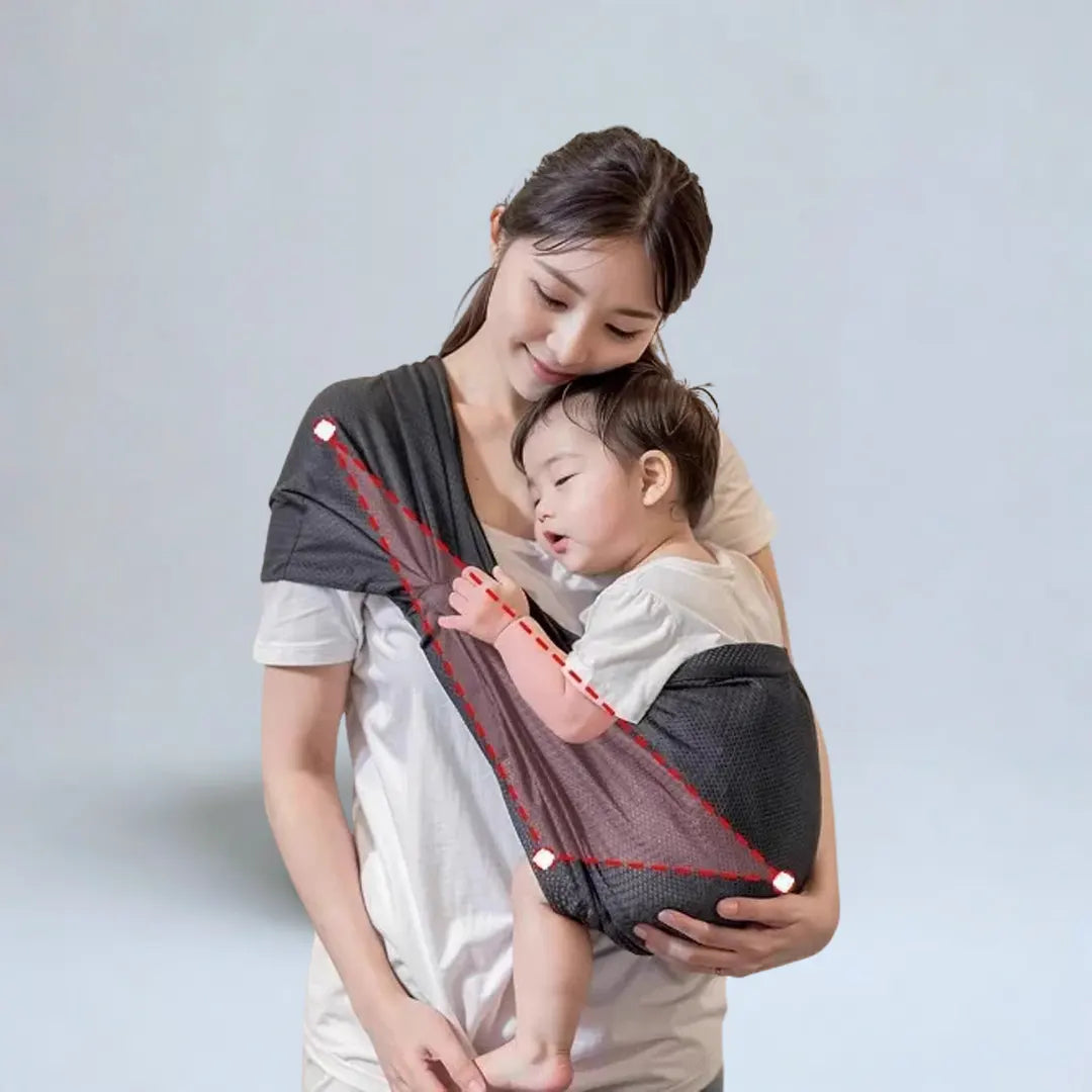 Porte-Bébé Bandoulière Mesh Respirant Ergonomique
