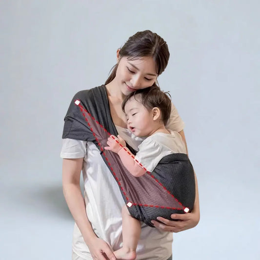 Porte-Bébé Bandoulière Mesh Respirant Ergonomique