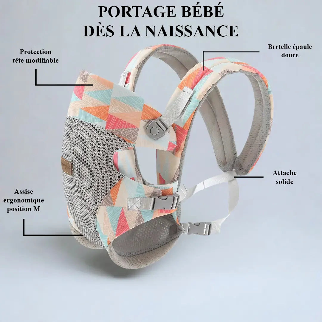 Porte-bébé multifonctionnel 4 en 1 - portage bébé dès la naissance