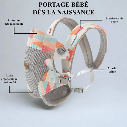 Porte-bébé multifonctionnel 4 en 1 - portage bébé dès la naissance
