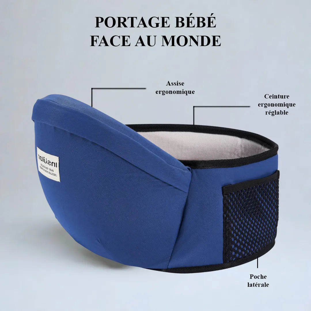Porte-bébé avec tabouret de taille – portage bébé face au monde