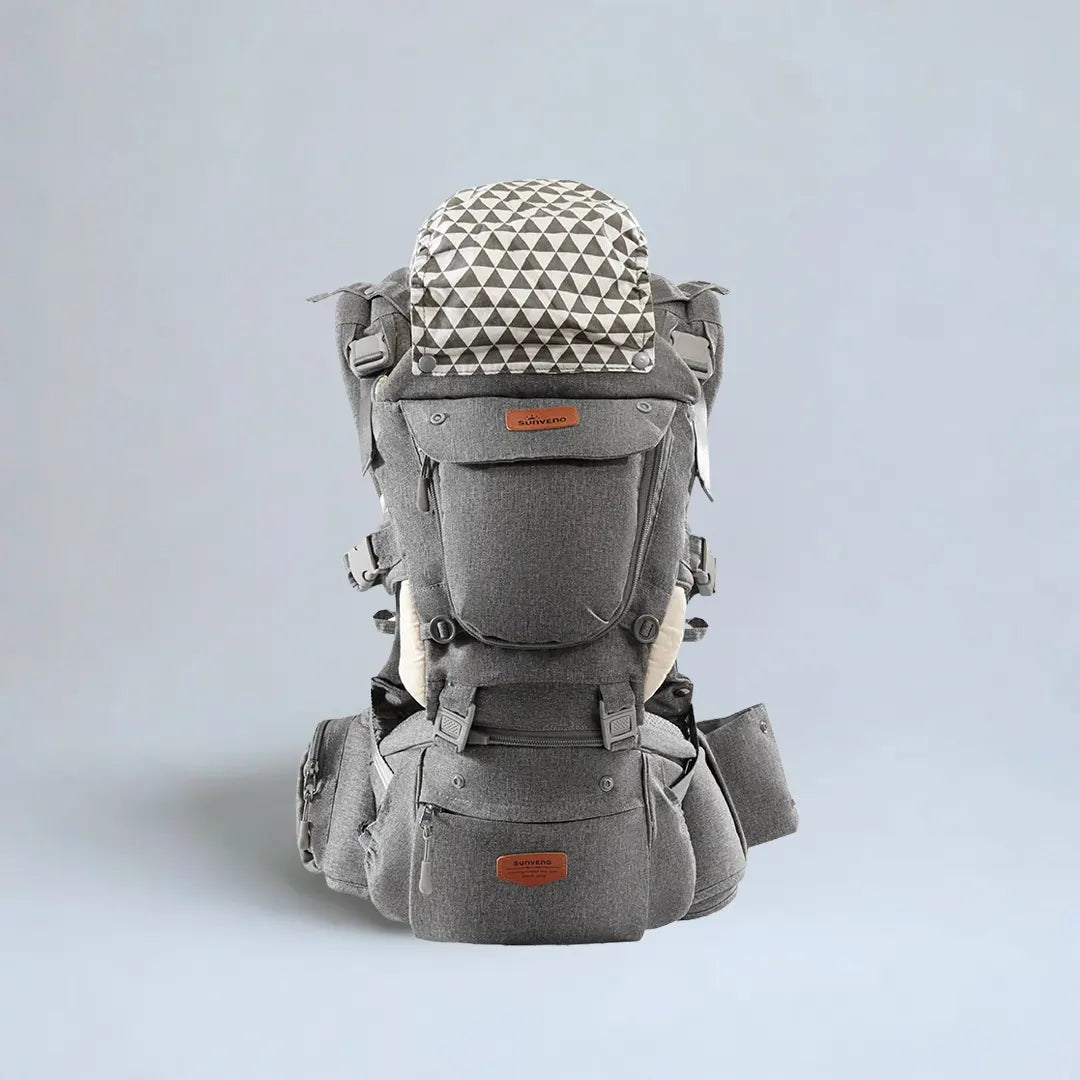 Porte-bébé avec assise Sunveno – 3 en 1, résistant aux taches et à la saleté