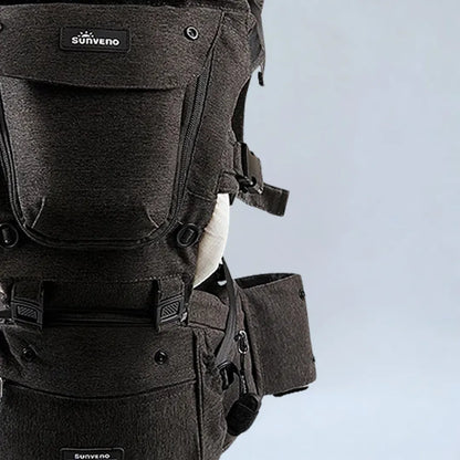Porte-bébé avec assise Sunveno – 3 en 1, résistant aux taches et à la saleté