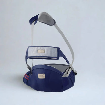 Porte-bébé avec siège de hanche – ceinture réglable, sangle de ventilation