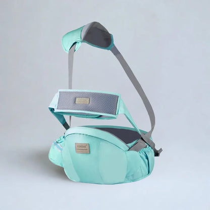 Porte-bébé avec siège de hanche – ceinture réglable, sangle de ventilation
