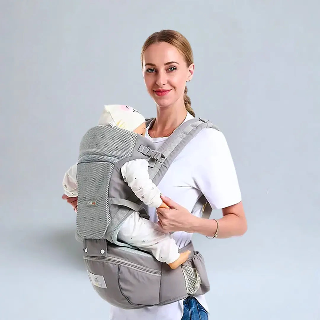 Porte-Bébé Hipseat Ergonomique Mesh Multipoches