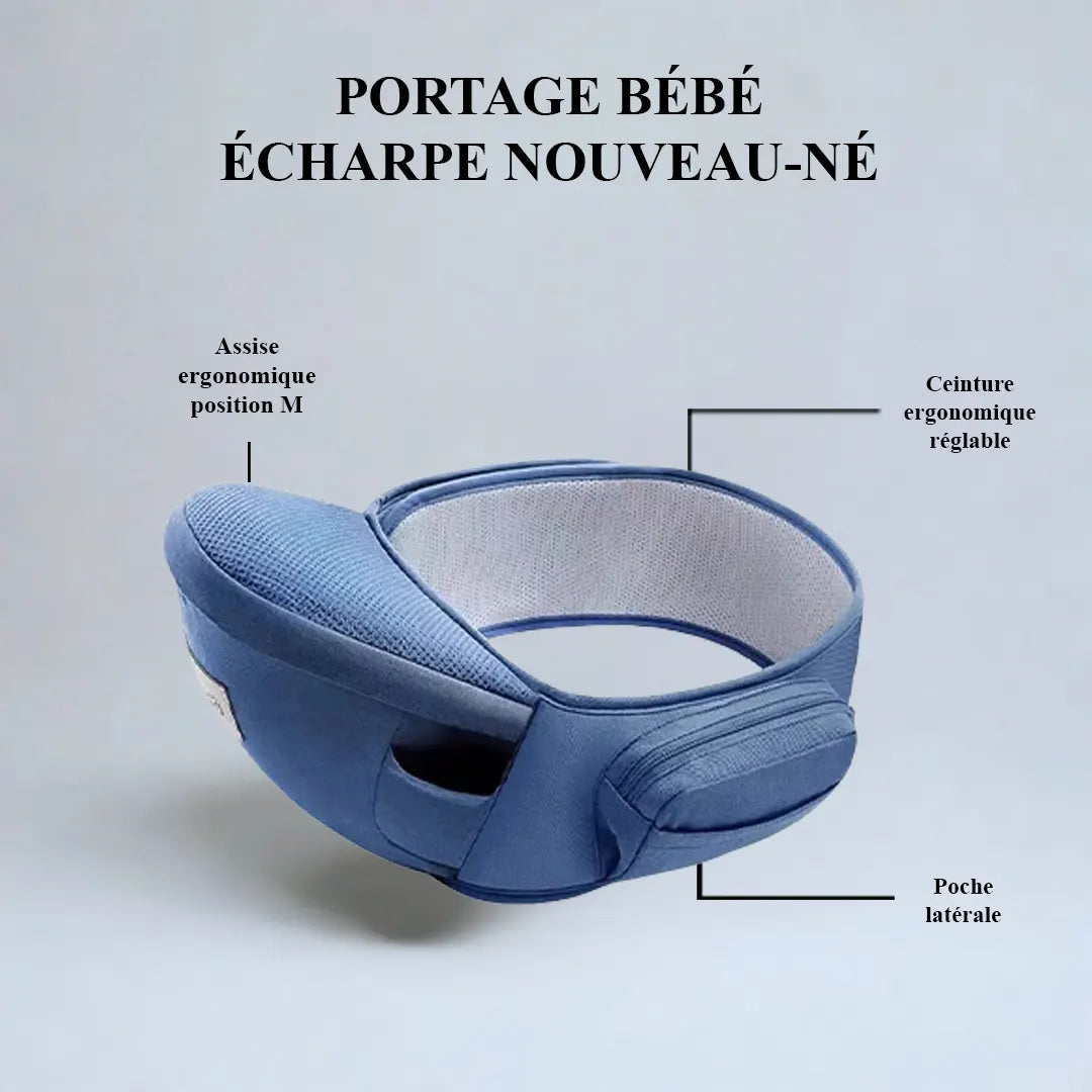 Porte-bébé écharpe nouveau-né – ceinture de sécurité et siège de hanche