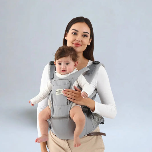 Porte-bébé face vers l'avant ou arrière – multifonctionnel et tabouret de taille respirant