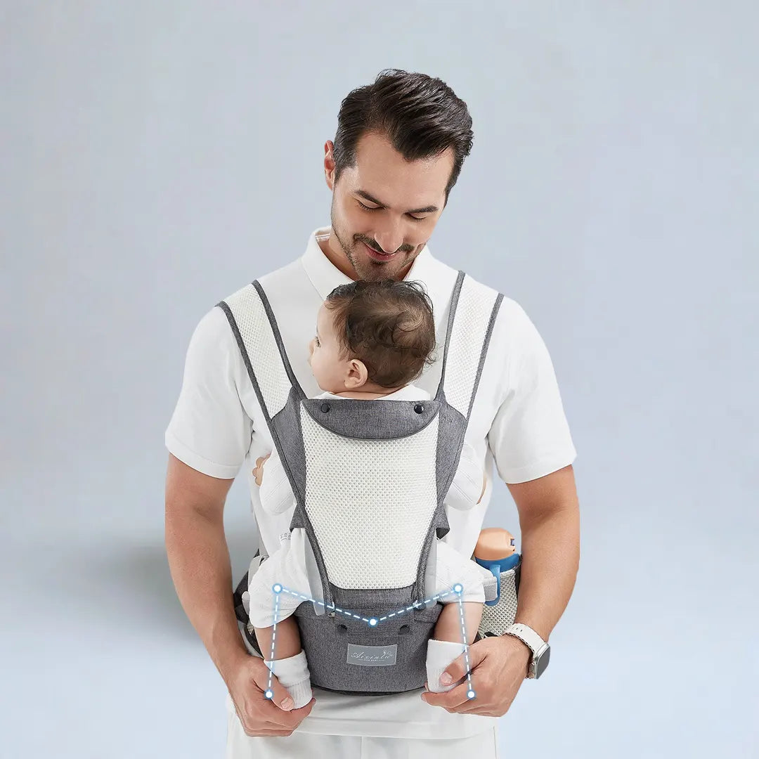 Porte-Bébé Ventral Ergonomique Mesh Respirant