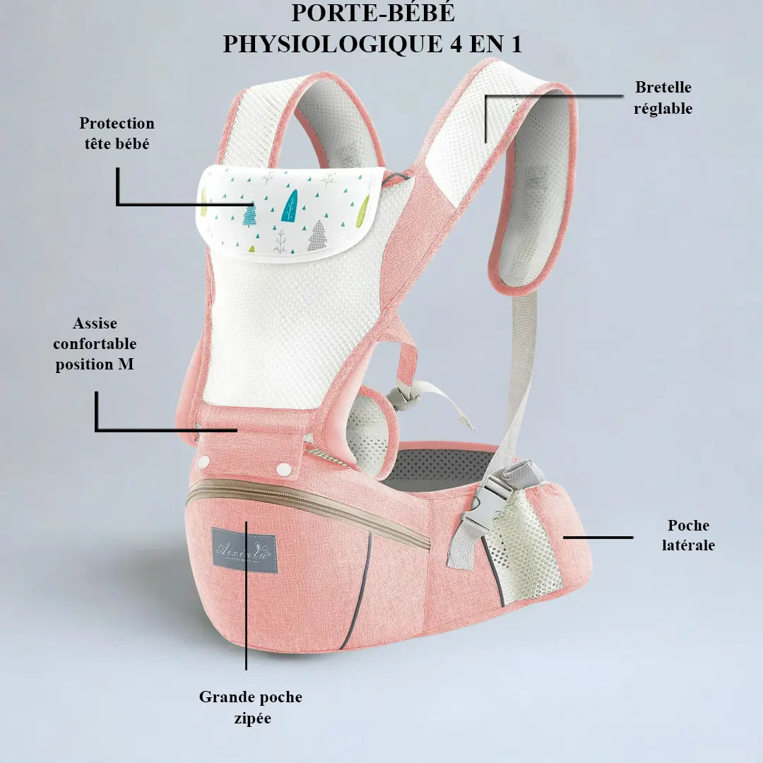 Porte-Bébé Ventral Ergonomique Mesh Respirant