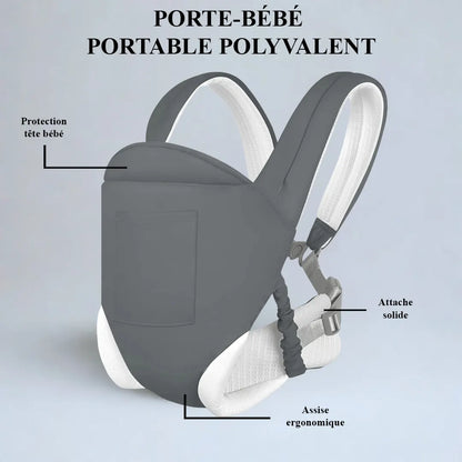 Porte-bébé portable polyvalent – sac à dos respirant port face avant