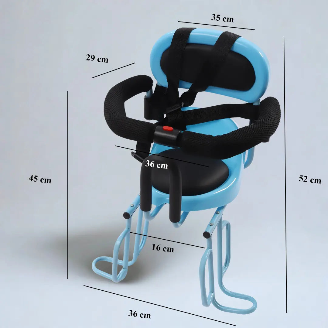 Porte-bébé type siège bébé sur vélo – ceinture réglable et coussin en mousse