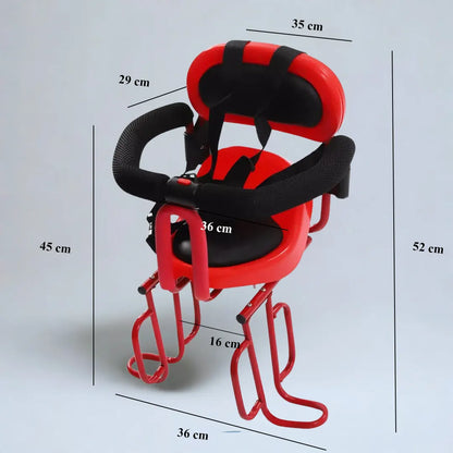 Porte-bébé en siège vélo – ceinture réglable, coussin mousse